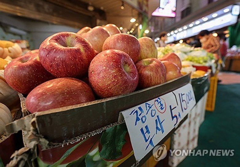 농산물 가격 오름세…사과 17.2%↑(사진=연합)