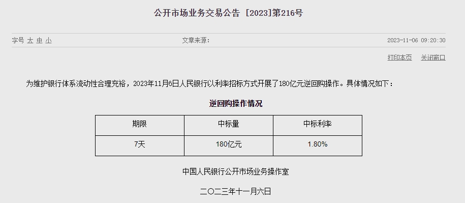 중국 인민은행 유동성 6400억위안 순회수..지난주 9260억위안 순회수