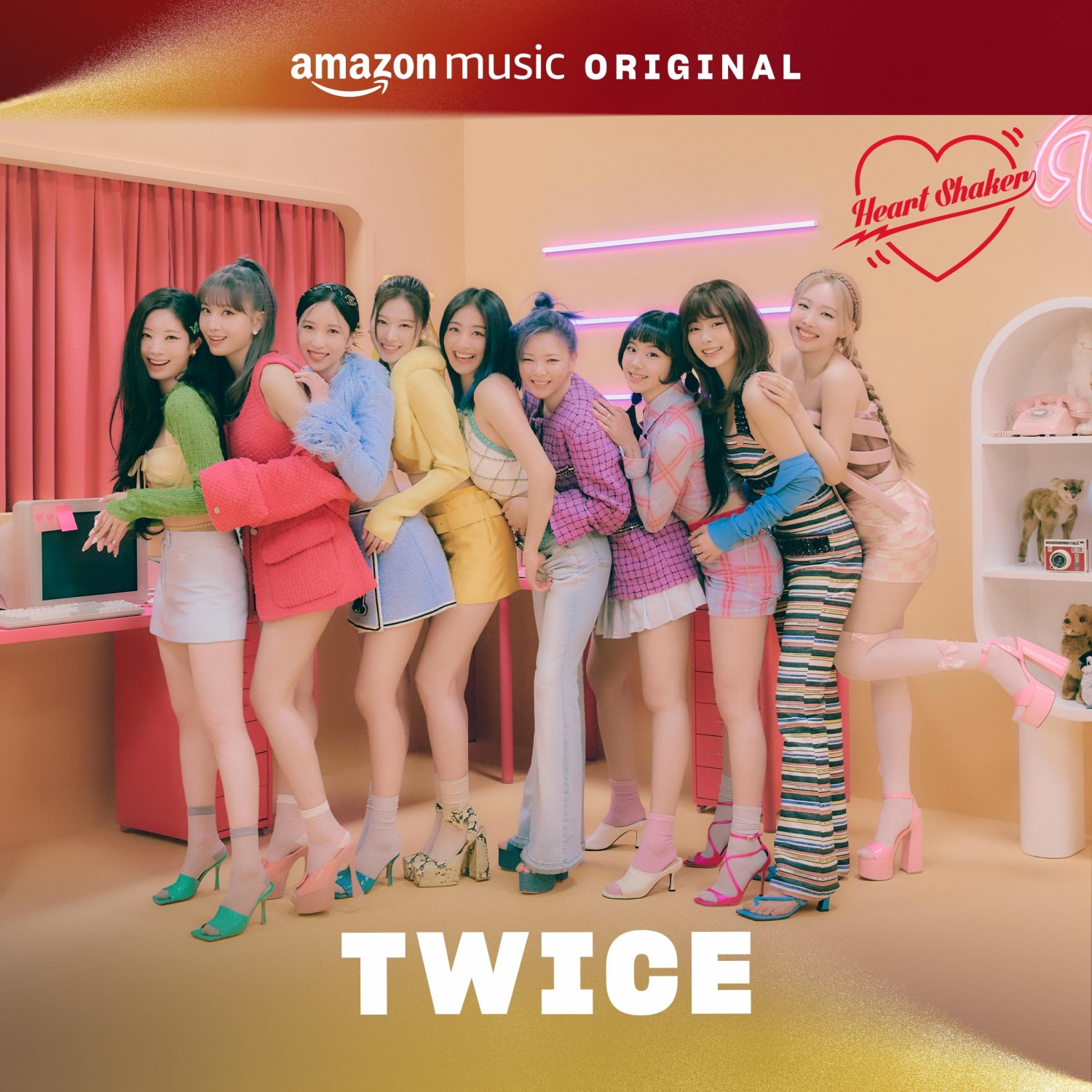 트와이스. 'Heart Shaker' 캐럴 버전 공개…'K팝 아티스트 유일' 2023 아마존 뮤직 오리지널 홀리데이 프로젝트 참여