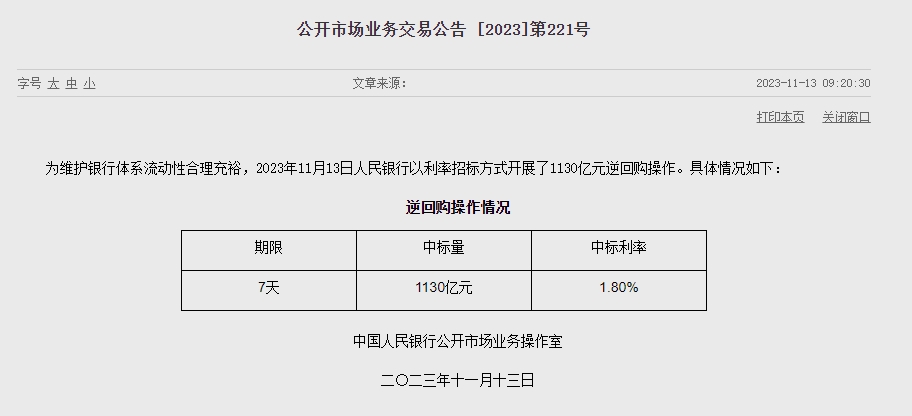 중국 인민은행 유동성 950억위안 순공급..지난주 6480억위안 순회수
