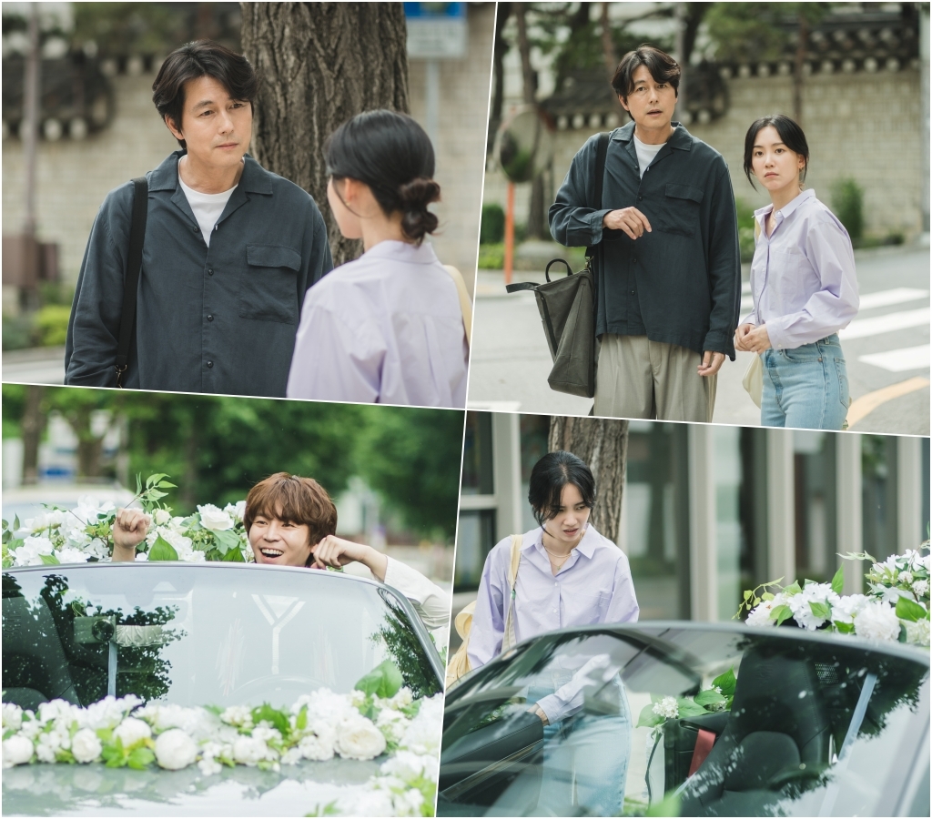 ‘사랑한다고 말해줘’ 당황 정우성X질색 신현빈, 꽃 오픈카 타고 서프라이즈 등판한 이재균