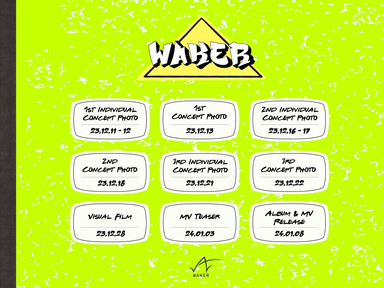 웨이커, '미션 오브 스쿨' 스케줄러 공개…본격 데뷔 카운트다운 돌입