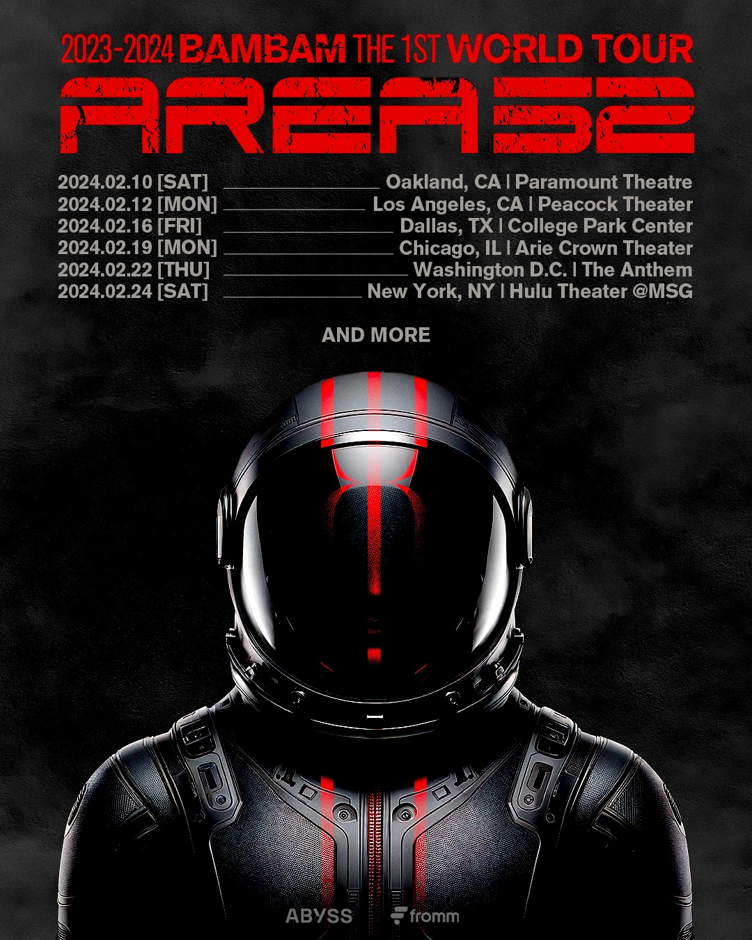 뱀뱀, 월드투어 ‘AREA 52’ 2024 투어 일정 공개…美 6개 도시 개최