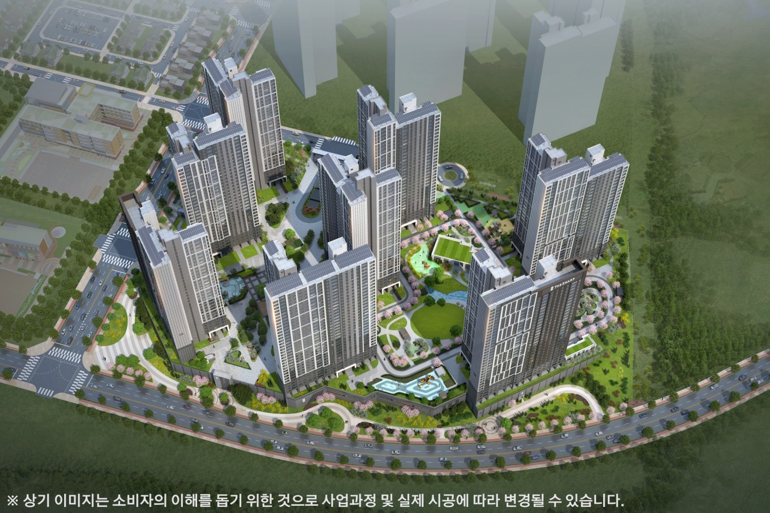 포스코이앤씨 '더샵 탕정 인피니티시티'조감도 (사진=포스코이앤씨제공)