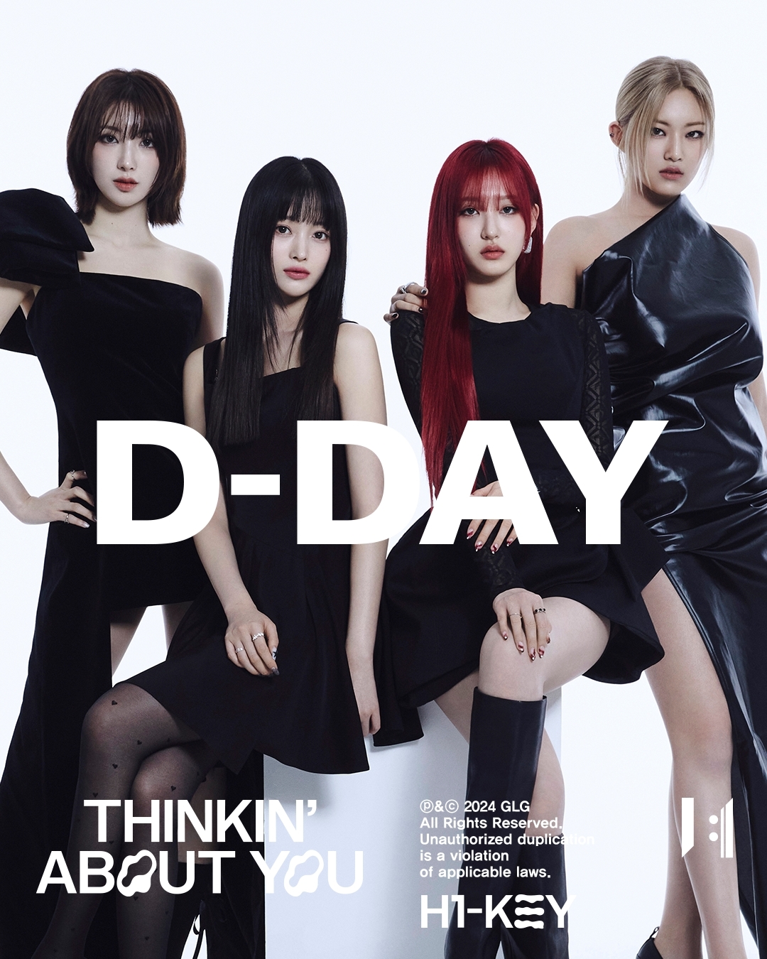 하이키, 19일 2024년 첫 신곡 'Thinkin' About You' 발매…단체 D-DAY 포스터 공개