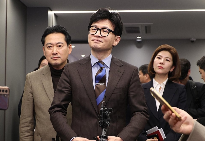 간담회 마친 한동훈 위원장(서울=연합)