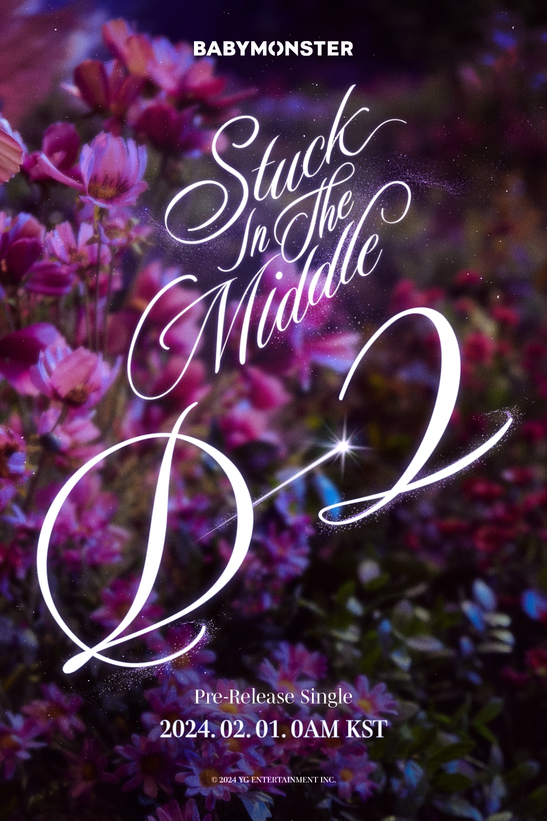 베이비몬스터, ‘Stuck In The Middle’ D-2 포스터 공개…‘몽환적 무드+색다른 변신’