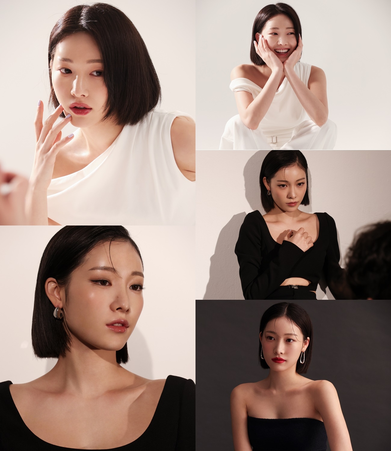 서하정 화보 촬영 비하인드 컷 공개…청량함과 도회적인 분위기 소화