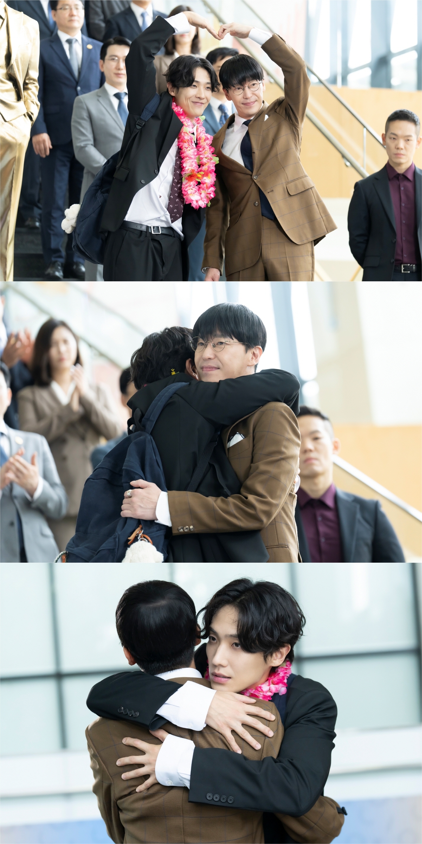 ‘7인의 부활’ 엄기준 VS 이준, 아슬 하고 치열한 대결 구도…불편한 환영식 속 날 선 신경전 포착