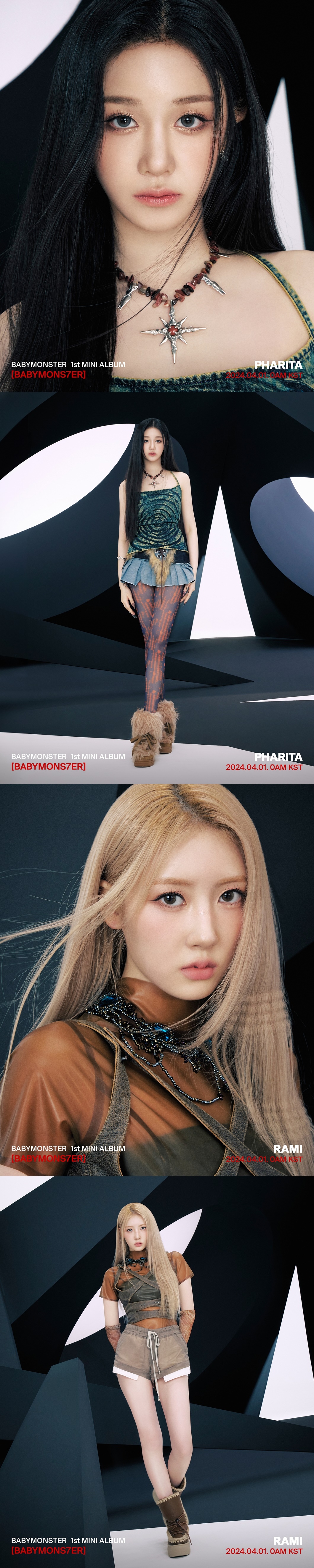 베이비몬스터, 파리타X라미 새 앨범 개인 포스터 공개…여유로운 카리스마로 시선 압도