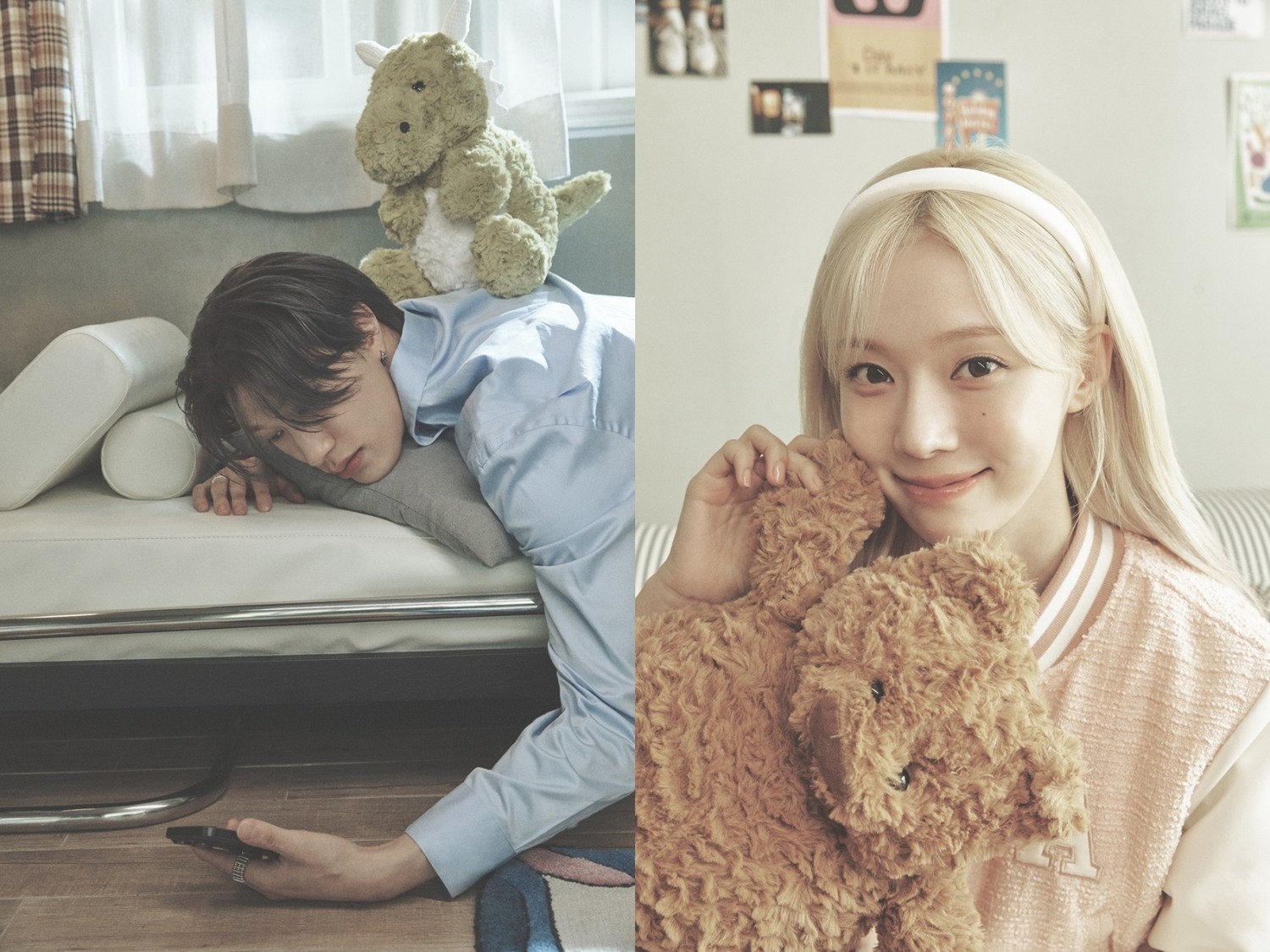 방예담X윈터, 듀엣곡 'Officially Cool' 첫 번째 콘셉트 포토 공개…봄 패션 화보 방불케 하는 비주얼+분위기