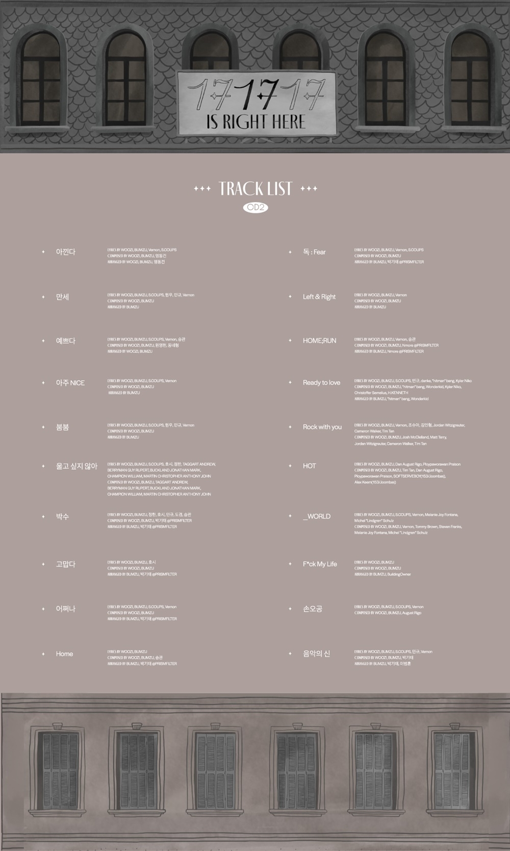 세븐틴, 9년 발자취 담은 베스트 앨범 ‘17 IS RIGHT HERE’ 트랙리스트 공개…베일에 감춰진 트랙에 궁금증 고조