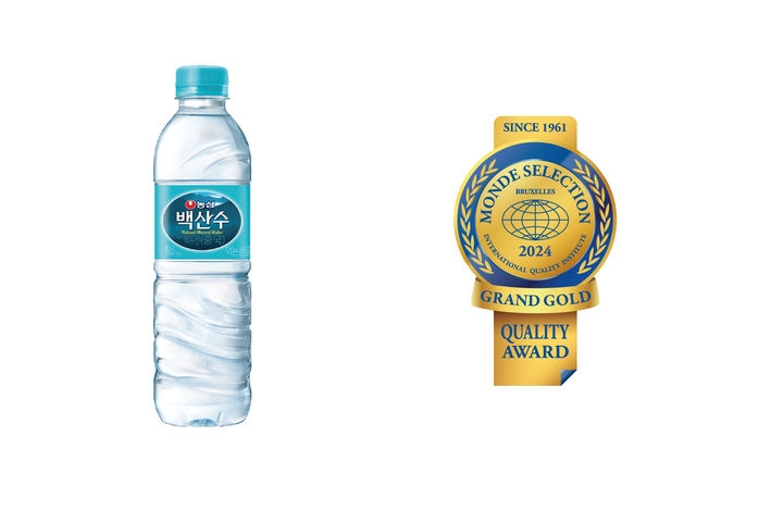 농심 백산수와 몽드셀렉션 이미지.(사진=농심 제공)