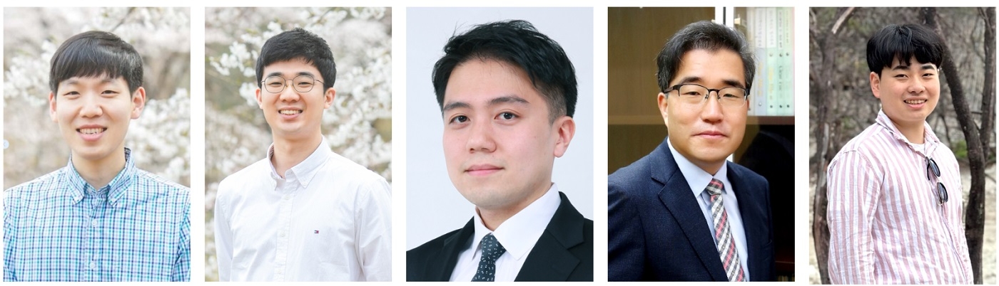 <(왼쪽부터) 건설및환경공학과 명재욱 교수, 최신형 박사과정, 생명과학과 양한슬 교수, 연세대학교 패키징및물류학과 서종철 교수, 박기태 석박사 통합과정>