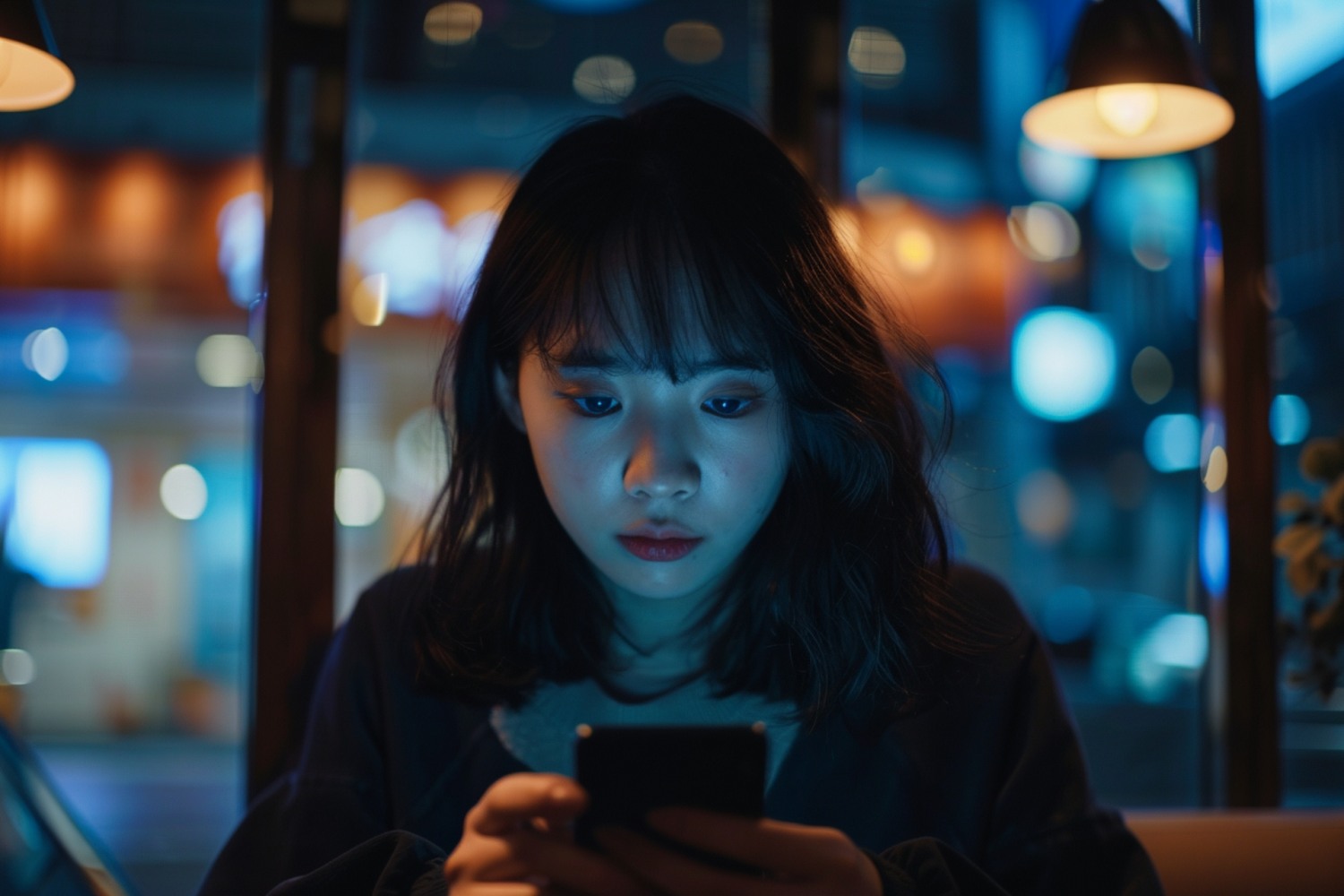 작은 화면에 푹 빠져 1~2시간을 날려버리기도 한다. / 이미지 생성 : 미드저니 (by rido)