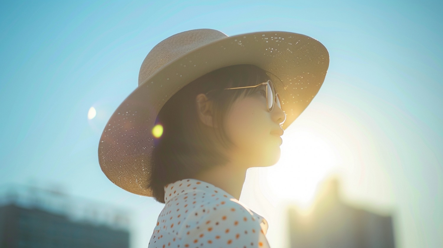 외출 시에 햇빛을 가릴 모자와 선글라스 물을 지참하는 것이 온열질환 예방에 도움이 된다. / 이미지 생성 : 미드저니 (by rido)