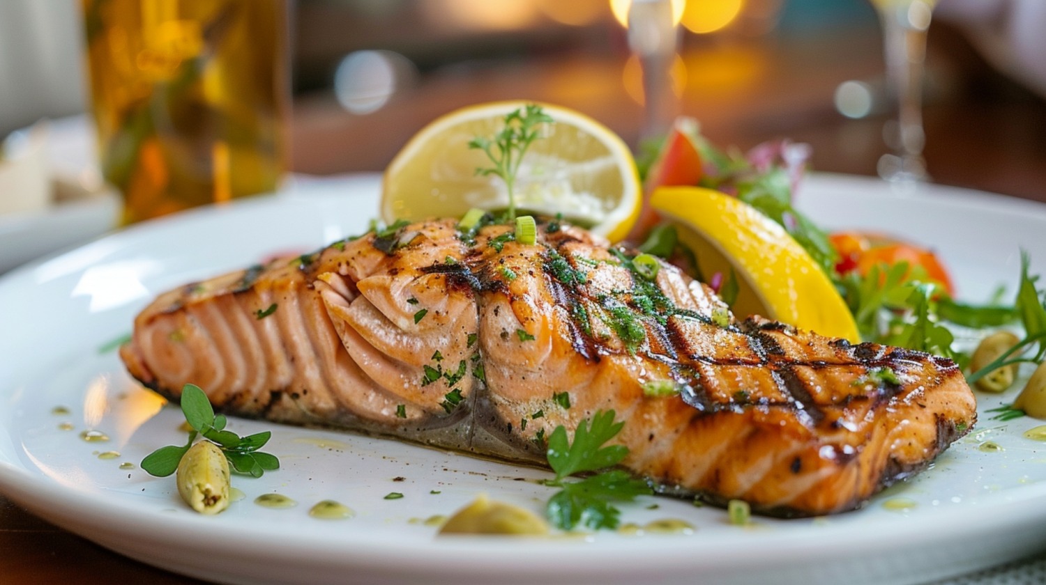 연어는 구이, 샐러드, 샌드위치 등으로 요리할 수 있다. / 이미지 생성 : 미드저니 (by rido)