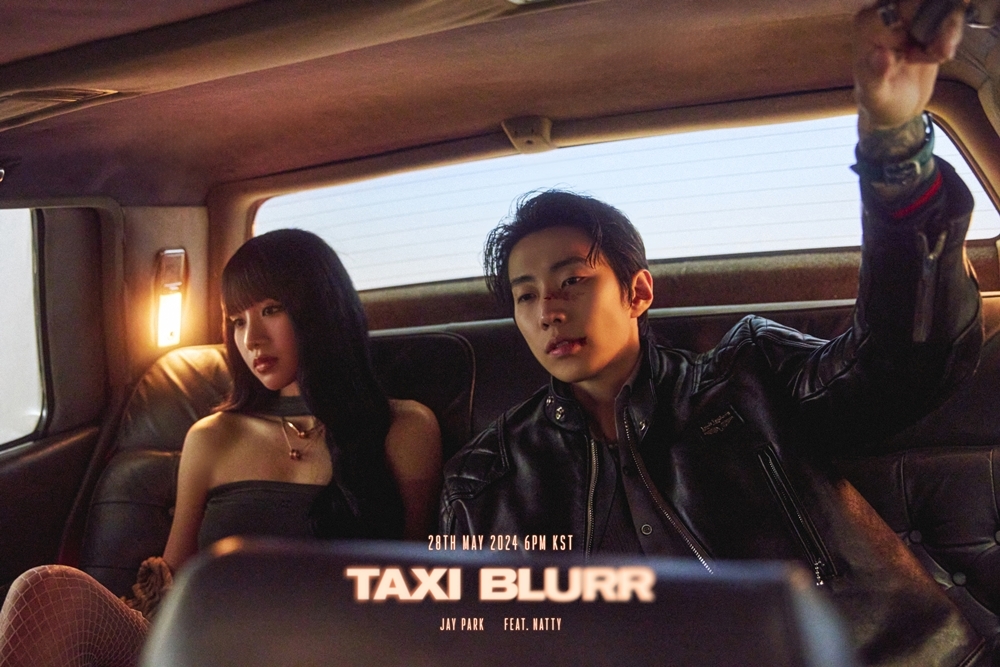 박재범, 신곡 ‘Taxi Blurr’ 선공개 이미지 공개…키스오브라이프 나띠와 치명적 케미 폭발