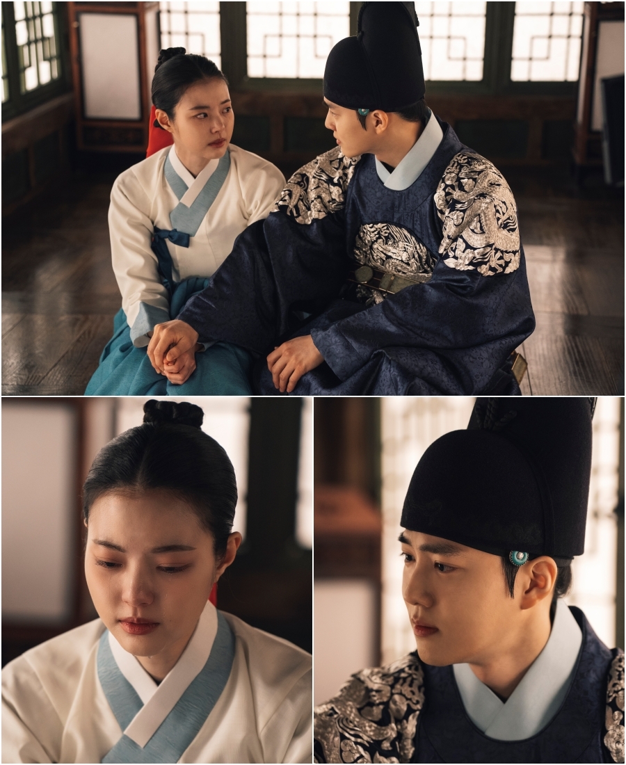 ‘세자가 사라졌다’ 심쿵 눈 맞춤 수호 VS 눈물 펑펑 홍예지, 애절한 ‘손 꽉 고백’ 현장
