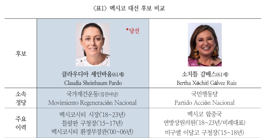 멕시코 선거, 여당 승리로 안정적 정책추진 예상...트럼프 당선시 대미관계 악화가 과제 - 국금센터