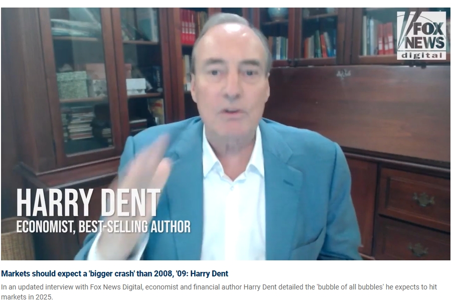 (상보) '인구절벽' 덴트 "내년, 대공황보다 더 큰 증시 폭락 가능성"