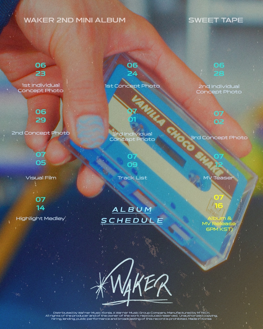 웨이커, 미니 2집 스케줄러 공개…다채로운 콘텐츠 예고