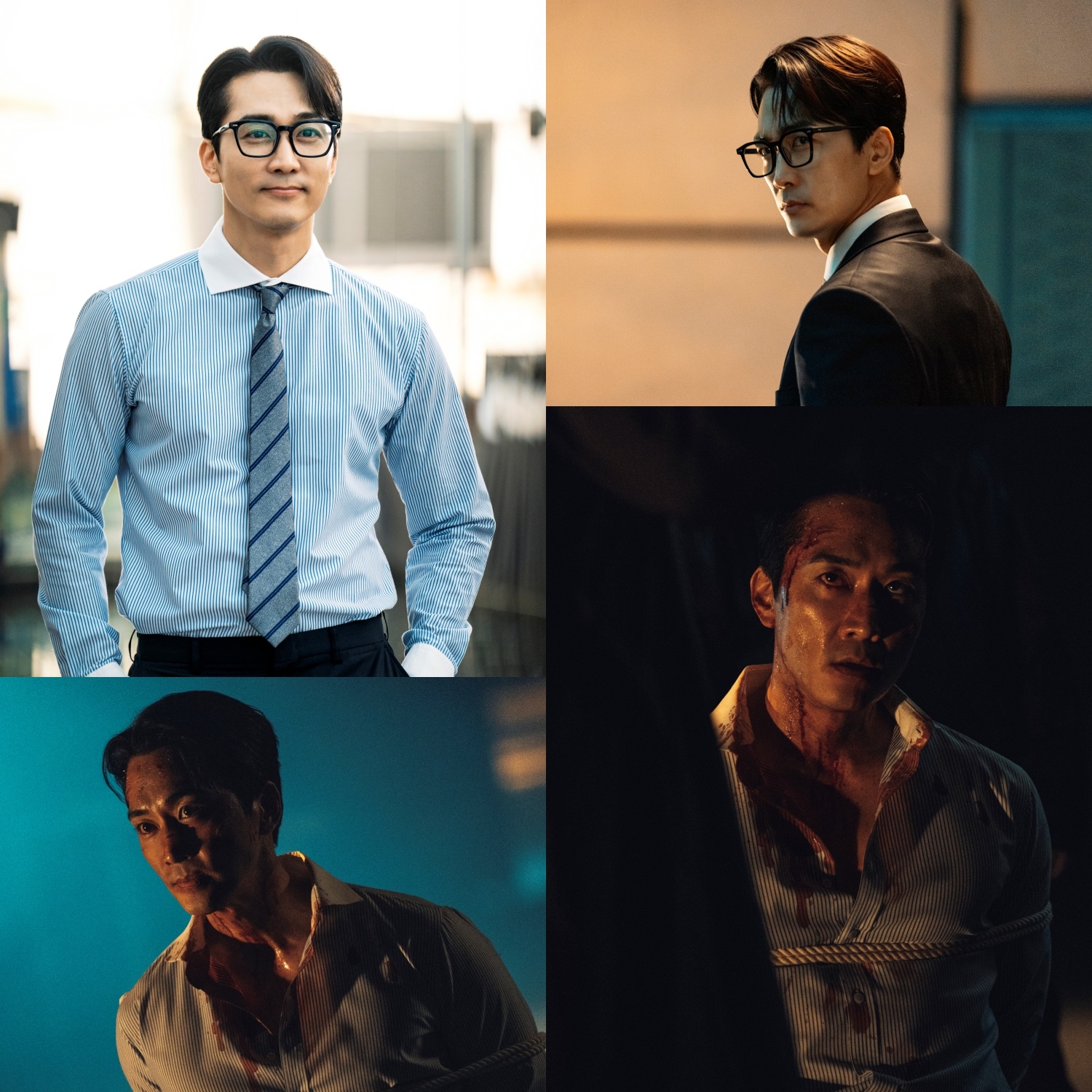 ‘플레이어2: 꾼들의 전쟁’ 송승헌 비하인드 스틸 공개…‘여유 VS 위기’ 180도 다른 분위기