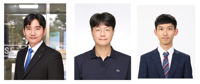 <(왼쪽부터) 신소재공학과 홍승범 교수, 오지민 박사, 염지원 박사>