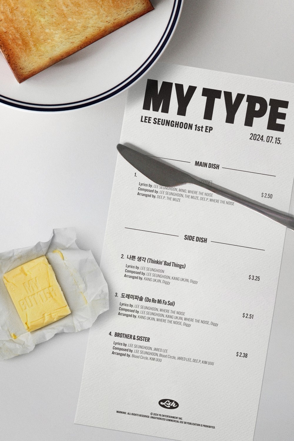 위너 이승훈, 미니 1집 ‘MY TYPE’ 트랙리스트 공개…전곡 작사·작곡 참여