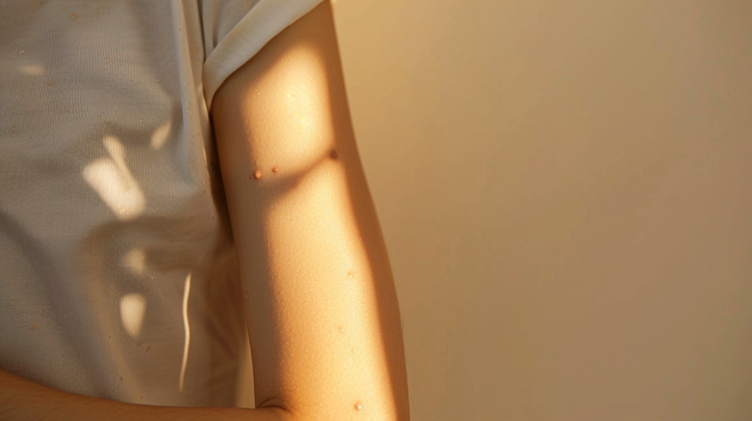 평소 피부에 없던 점이 생길 수는 있다. 하지만 그 점의 모양이 변하거나 크기 커졌다면 피부과 진단이 필요하다. / 이미지 생성 : 미드저니 (by rido)