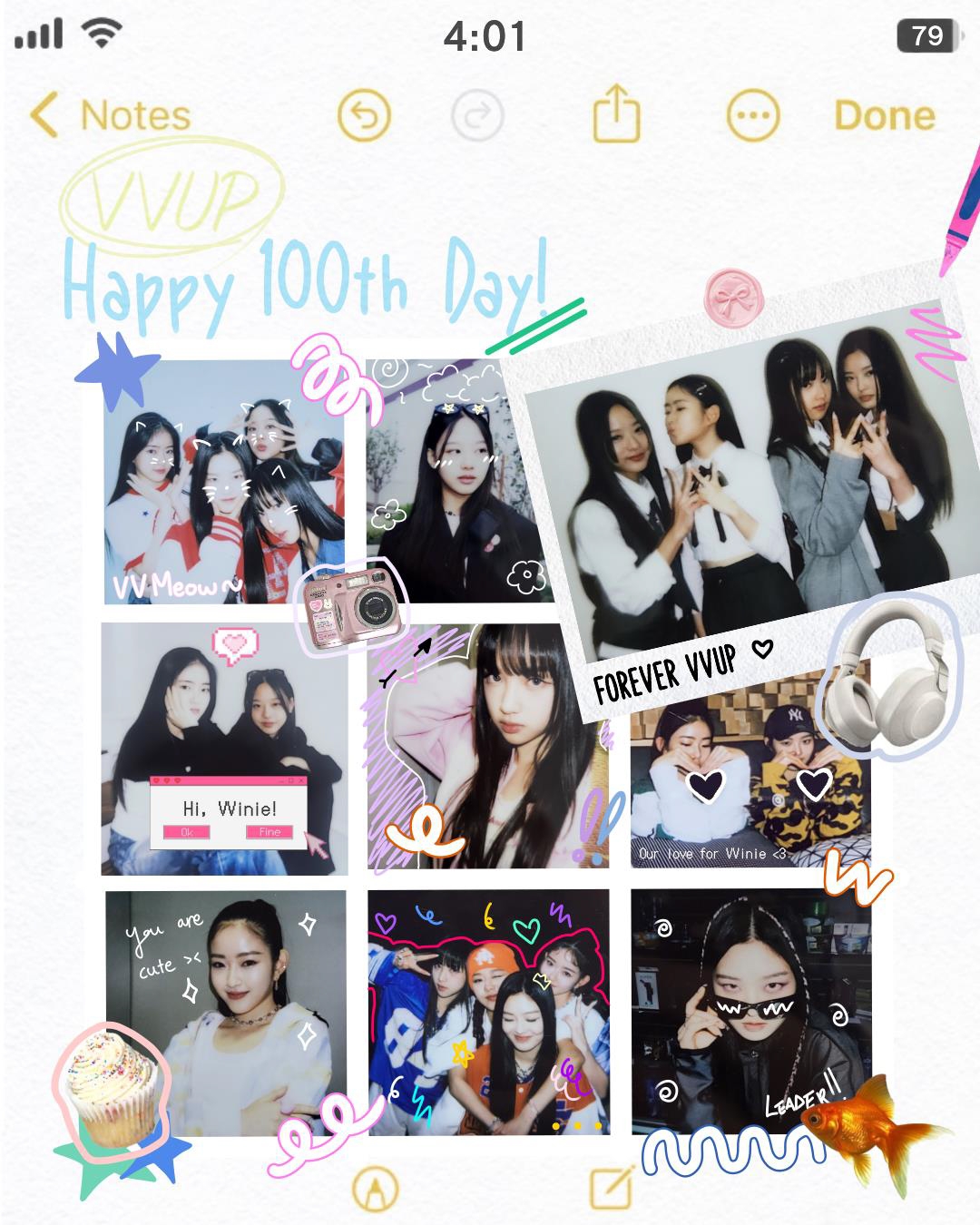 VVUP, 9일 데뷔 100일 기념 축전 이미지 공개…숫자 '100'으로 알아보는 활약상