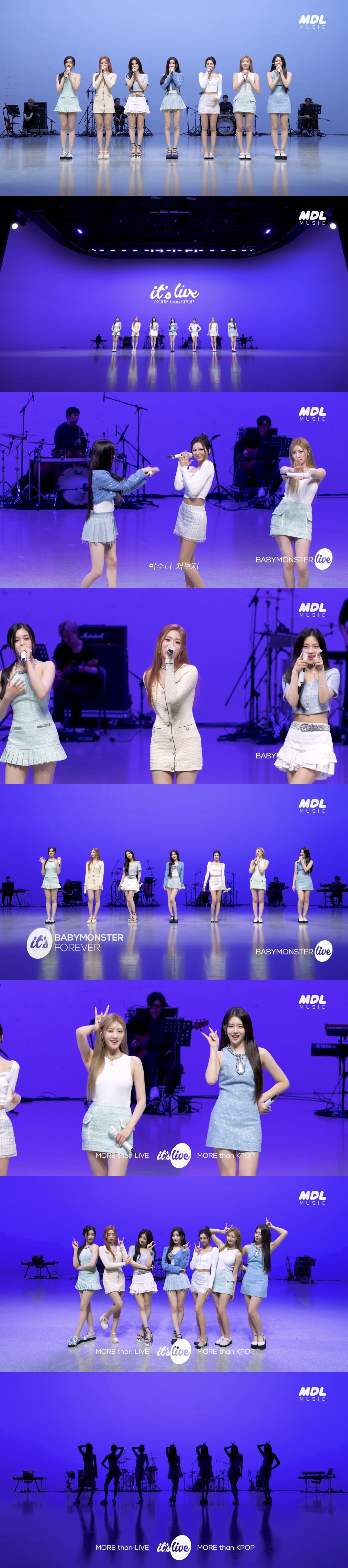'잇츠라이브' 베이비몬스터, 밴드 편곡 ‘FOREVER’ 선사…‘압도적 라이브+여유로운 무대 매너’