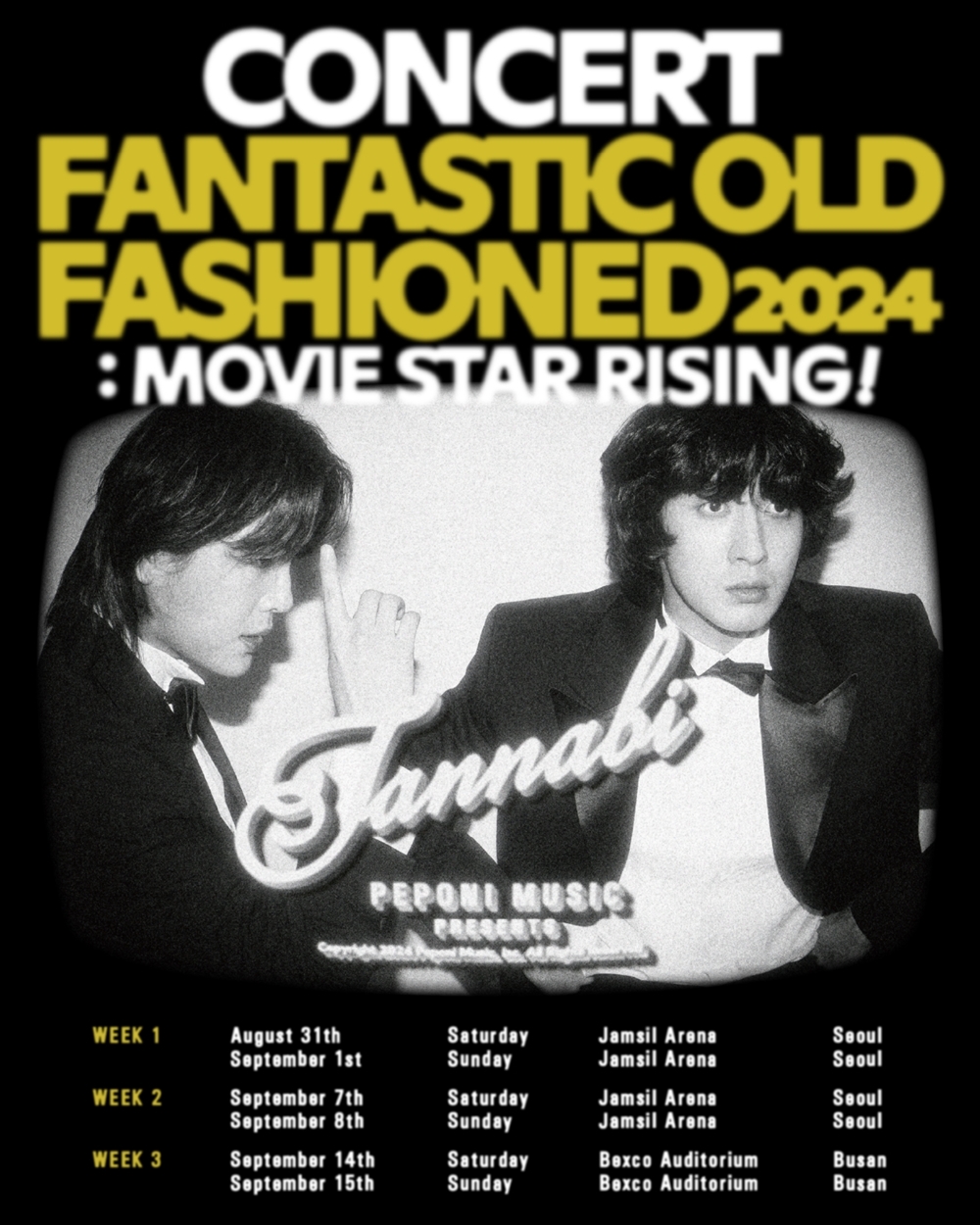 잔나비, 1년 7개월 만에 단독 콘서트…‘판타스틱 올드 패션드 2024 : MOVIE STAR RISING’ 3주간 개최