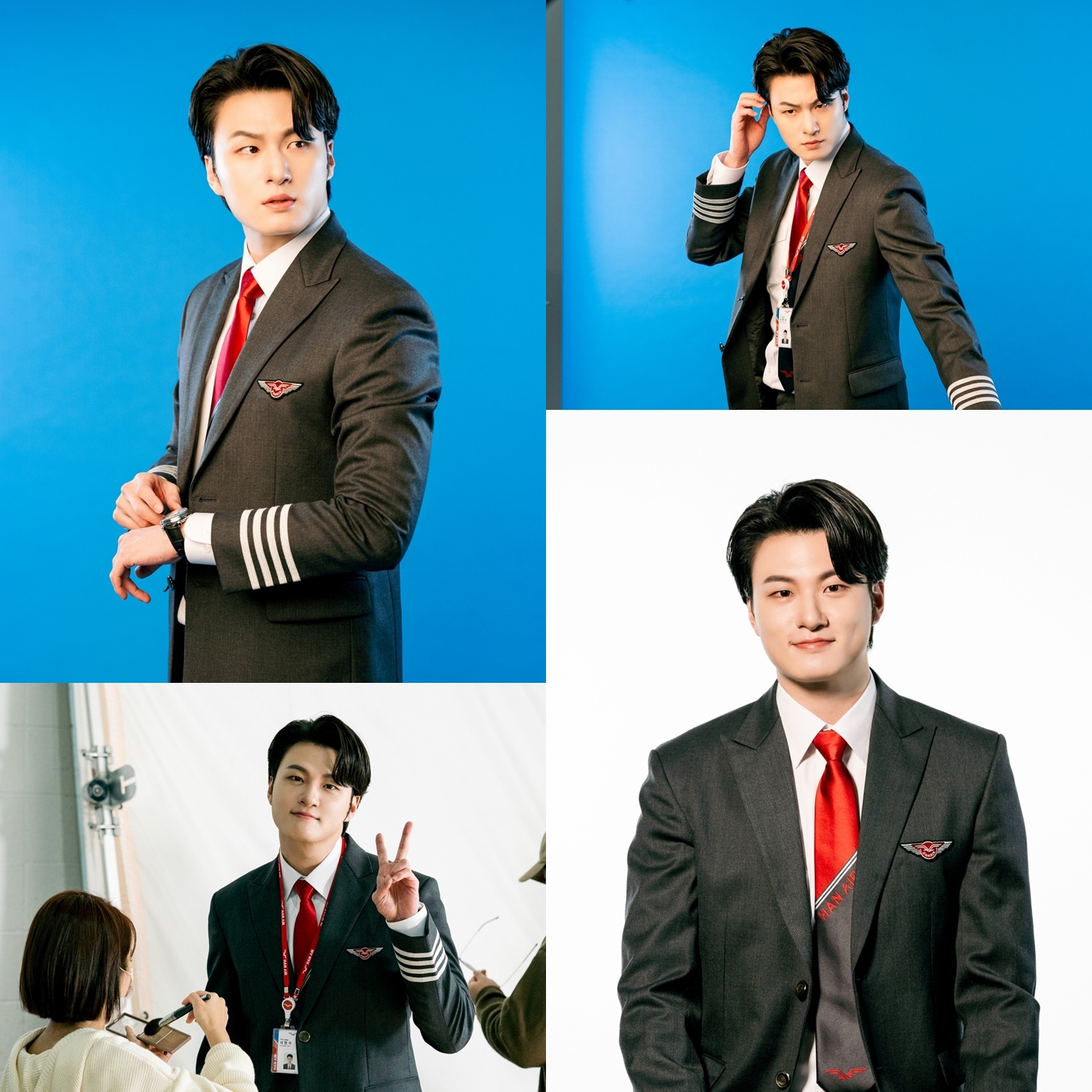 ‘파일럿’ 신승호, 포스터 촬영 현장 포착…허세 장착 완료