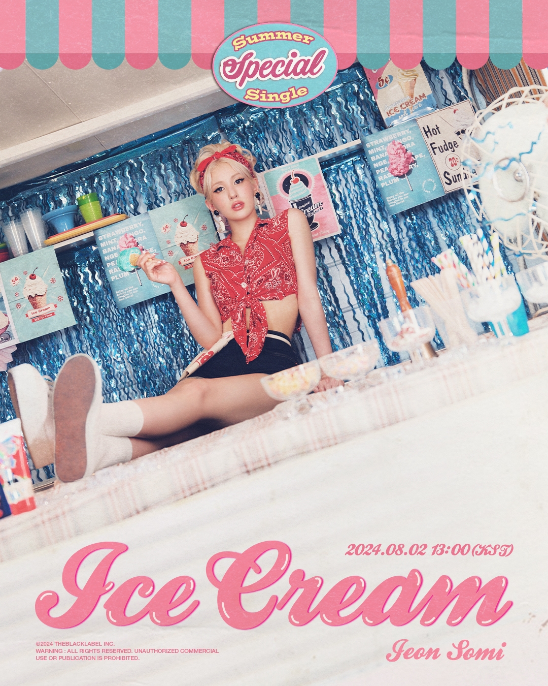 전소미, 신곡 'Ice Cream'(아이스크림) 콘셉트 포스터 공개…‘바비 인형 같은 비주얼’
