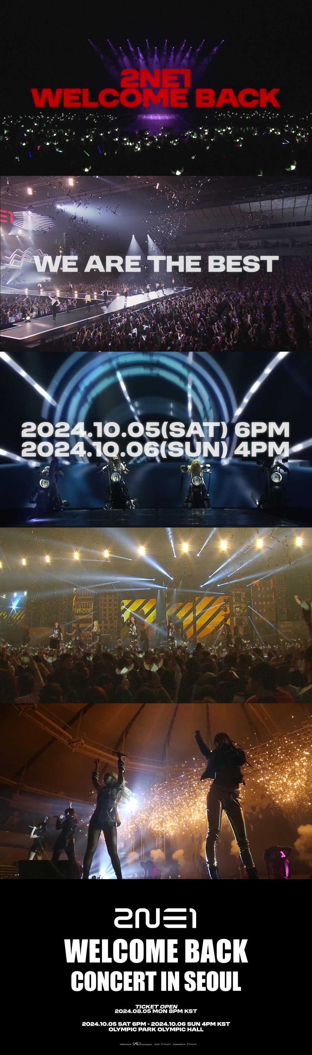 2NE1, 데뷔 15주년 콘서트 기대감 예열…‘독보적 카리스마+화려한 퍼포먼스’ 스팟 영상 공개