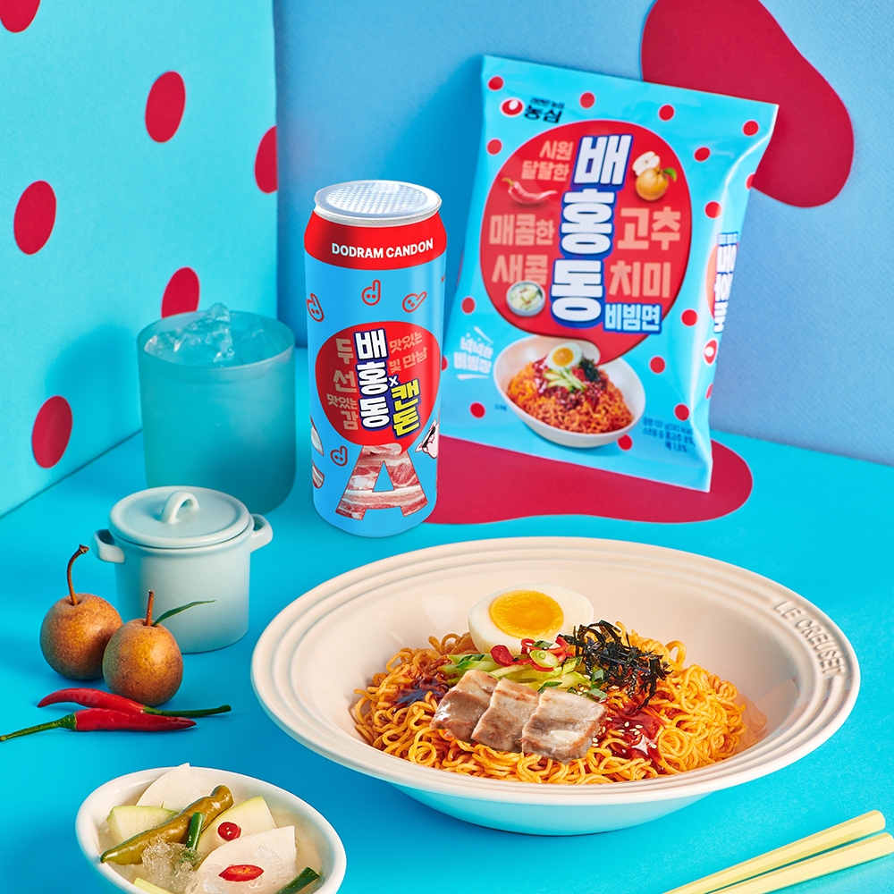 도드람 캔돈과 농심 배홍동 콜라보 패키지