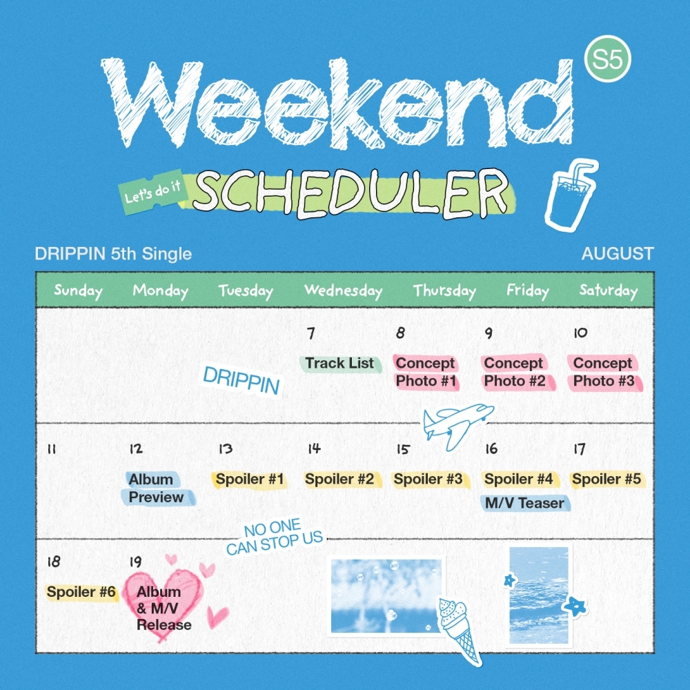 드리핀, 신보 ‘위켄드’ 스케줄러 공개…‘다채로운 콘텐츠+업그레이드 매력’