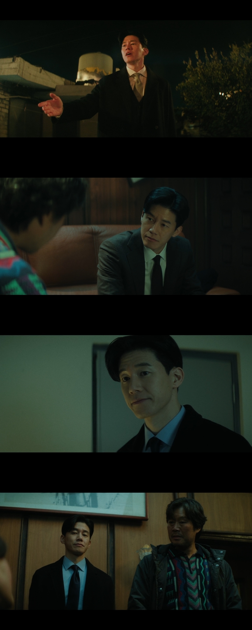 ‘노 웨이 아웃 : 더 룰렛’ 김무열, 유재명X염정아와 날선 호흡…치열한 두뇌 싸움으로 첨예한 대립 포착