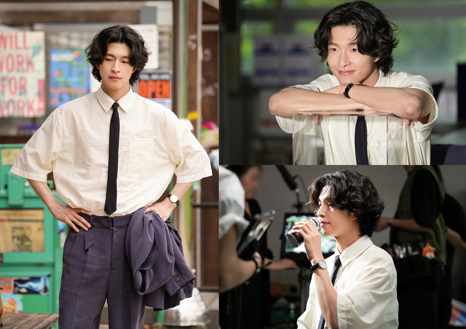 홍경, 광고 촬영 비하인드 사진 공개…부드럽고 진한 매력 발산