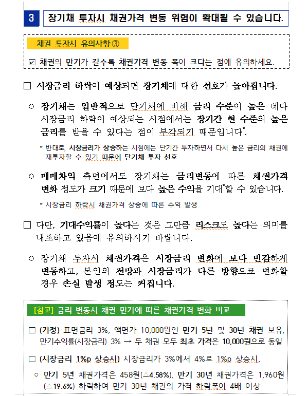 금융당국, 개인들 채권투자 늘자 '투자 유의사항' 계몽 나서