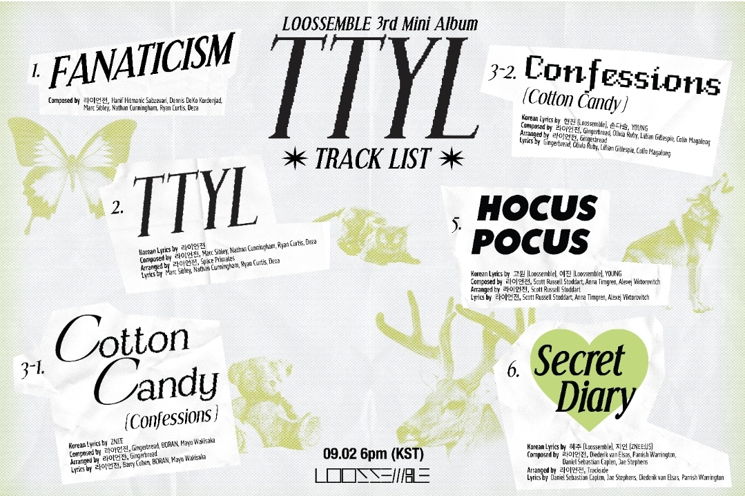 루셈블, 미니 3집 ‘TTYL’ 트랙리스트 공개…라이언 전과 특별 케미 기대