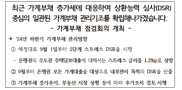 금융당국 "선제적 가계부채 관리 필요...가계부채 증가추이, 부동산 시장 보면서 추가 조치 단계적으로 시행"