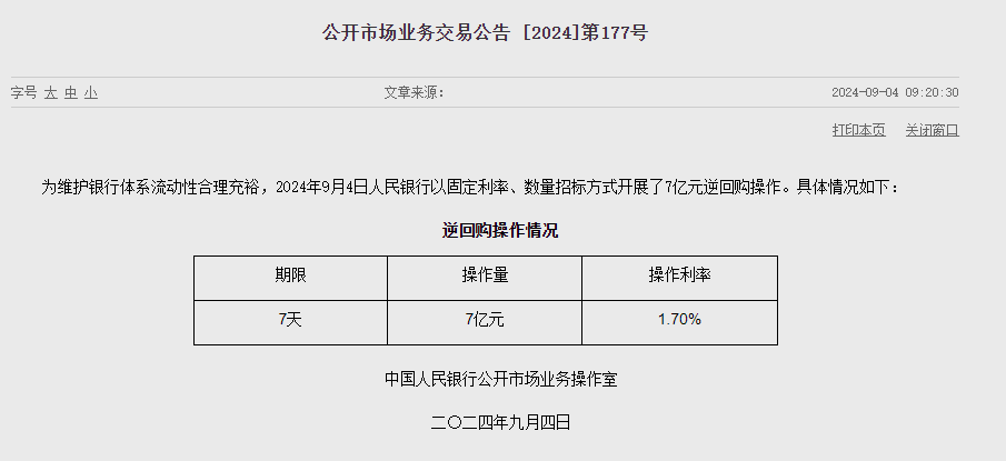 中인민은행 유동성 2766억위안 순회수..이번주 1조 2154억위안 순회수