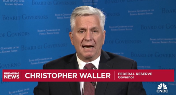 (상보) 연준 월러 “최근 물가지표 더 강한 하락세 보인 만큼 추가 빅컷 지지 가능”