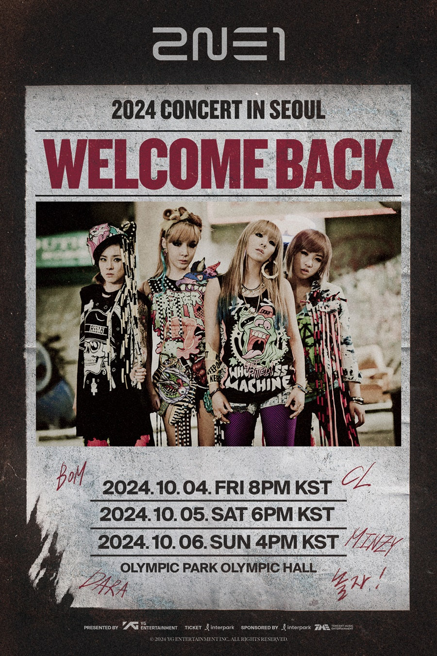 2NE1, 서울 콘서트 D-DAY…데뷔 15주년 내공+YG표 연출 노하우 총 집약