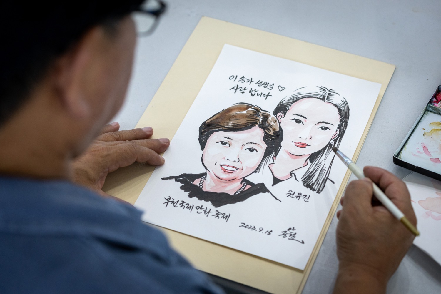 사연을 담은 캐리커처 이벤트