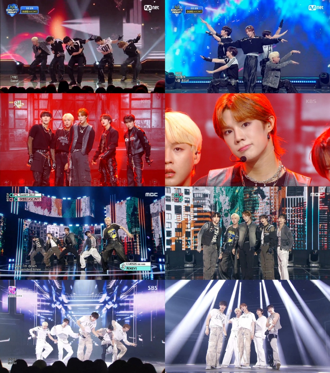 어센트, 컴백 첫 주 음악방송 성료…패기+노련미로 완성한 'Sweet Devil'