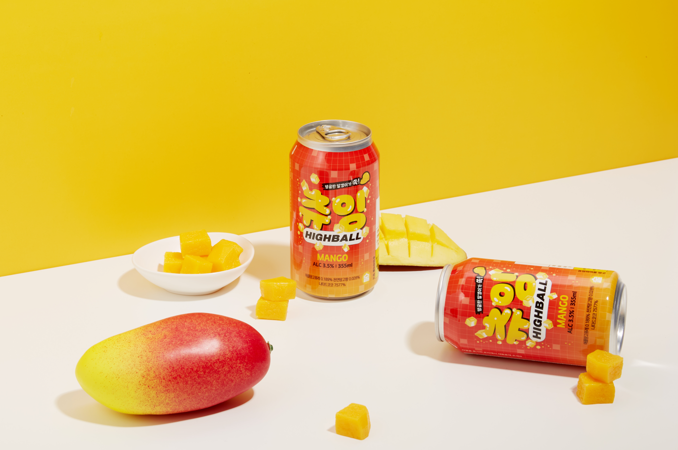 GS25 & 카브루, 국내 최초 코코넛 젤리 들어간 하이볼 2탄, ‘츄잉 하이볼 망고’ 출시