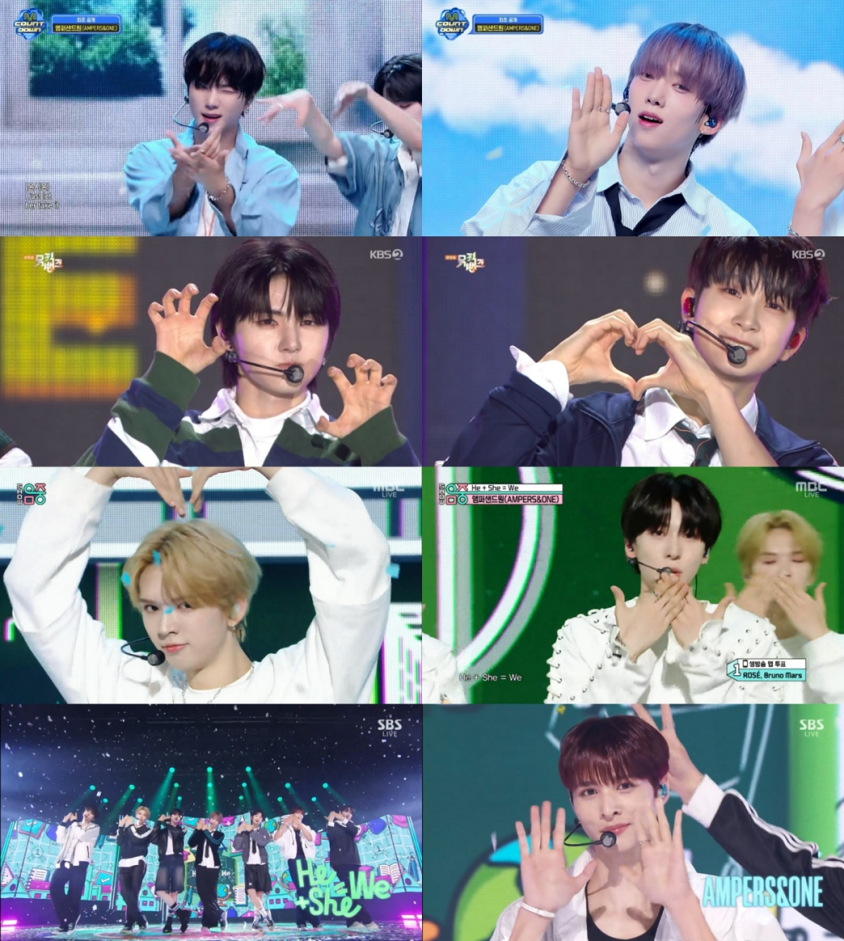 앰퍼샌드원, ‘He + She = We’로 컴백 첫 주 성공적…활발한 활약ing